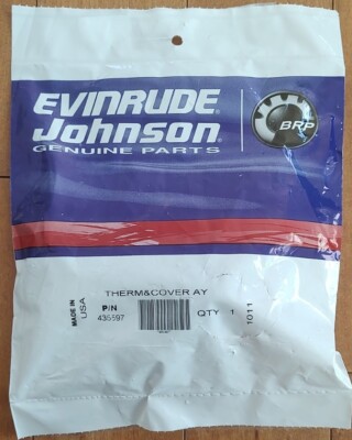 New Genuine OEM Evinrude Johnson BRP 0435597 Thermostat & Cover Assy ...