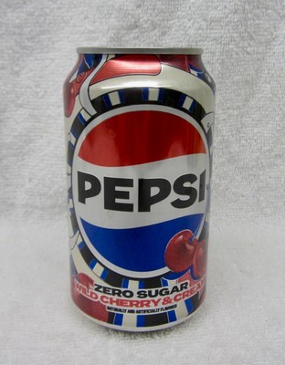 PEPSI ZERO WILD CHERRY & CREAM 12 oz EMPTY CAN Zero Sugar