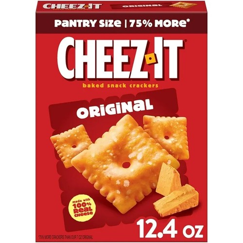 12.4 OZ PK Cheez It Baked Snack Crackers ORIGINAL 100% Real Cheese