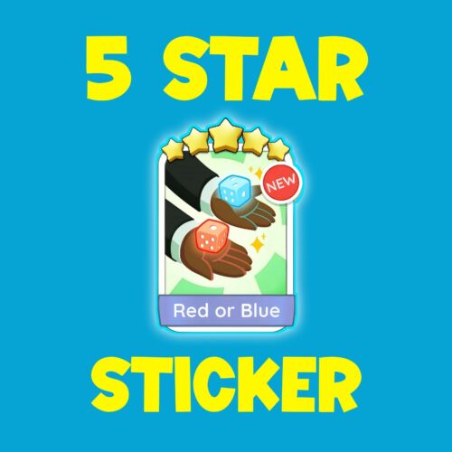 RED OR BLUE - 5 STAR STICKER MONO GO