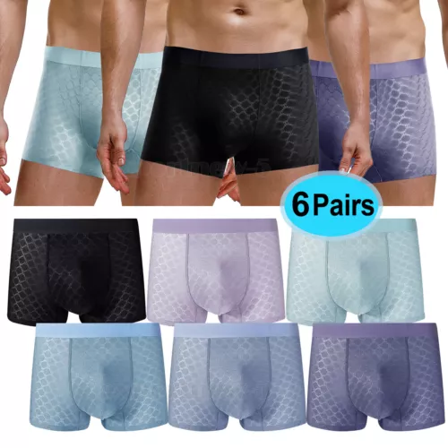 6X Herren Boxershorts Gummizug Unterhose Trunks Slips Geometrisch Boxer Atmungsaktiv - Bild 1 von 19