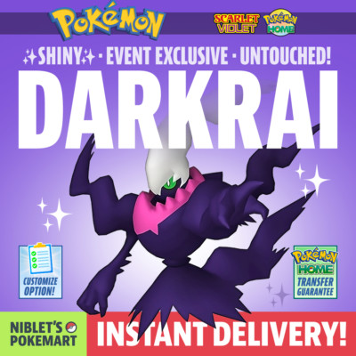   SHINY DARKRAI   Exclusive Rare Untouched Mythical Pokemon Scarlet Violet Home!