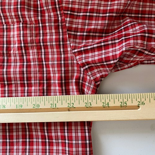 Ariat Men's Long Sleeve Wrinkle-Free Button Up Shirt Red Plaid Logo Size L - Picture 9 of 12