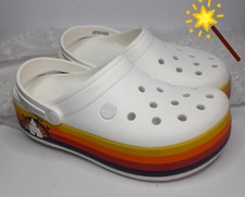 Disney White Crocs Shoes US M 6/ W 8 C2 
