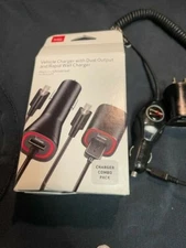 Verizon Vehicle Car Charger With Dual Output and rapid wall charger