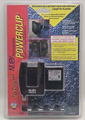 NUBY Rechargeable Powerclip Battery Pack for Cassette Players PC-1
