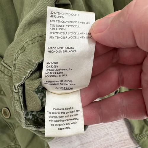 Anthropologie Cropped Military Jacket Women's Size Medium Green - Picture 9 of 13