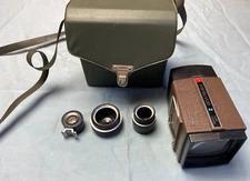 Vintage GAF Pana-Vue 2 Illuminated Slide Viewer 2x2 W/ Carrying Case & Extras