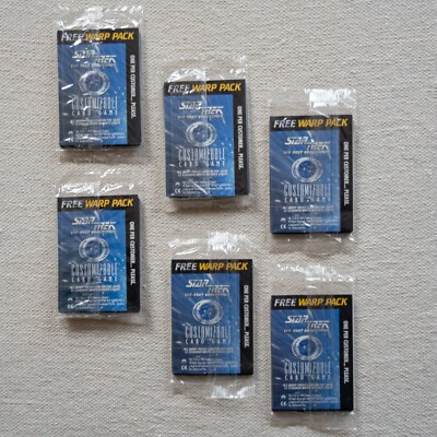 6 Sealed Promo Warp Packs 1995 STAR TREK the Next Generation - Decipher CCG