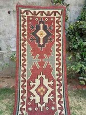 Rug Kilim Wool Jute Runner Hand Woven Vintage Carpet Vintage Oriental Area Rugs