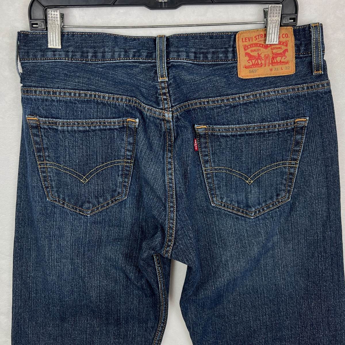 Levis 569 Jeans Mens 31x32 (31x31) Loose Straight Fit Blue