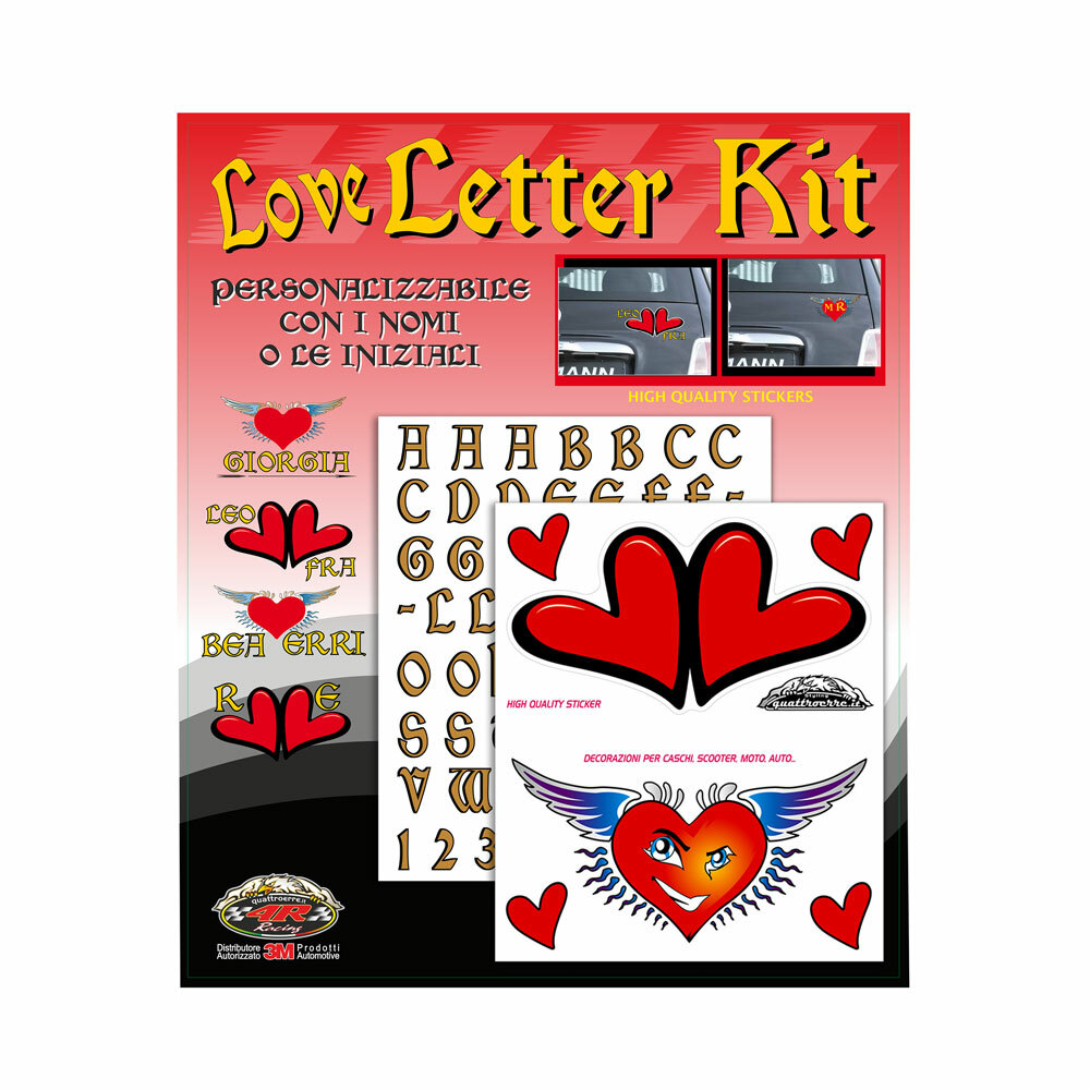 Kit Lettere Adesive Componibili Love Colore Oro