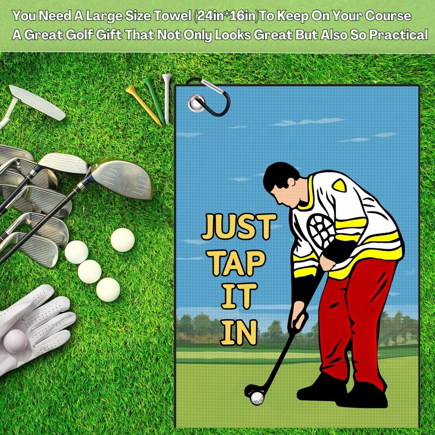 Funny Printed Golf Towel Funny Golf Towel for Golf Bags with Clip Golf Gift fo
