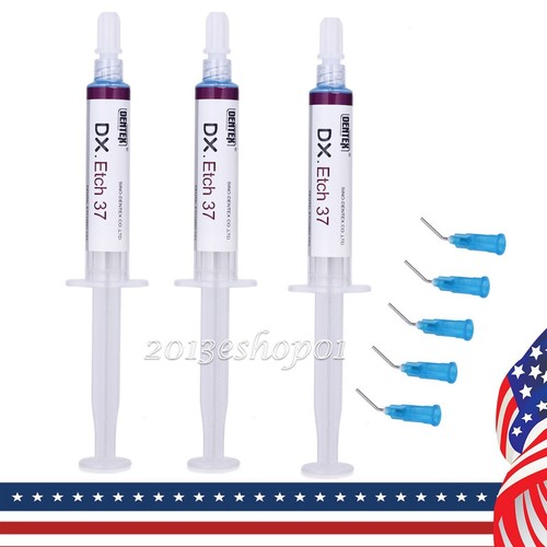 3x Dentex Dental Etching Gel 37 Acid Etchant Gel 5ml/syringe eBay