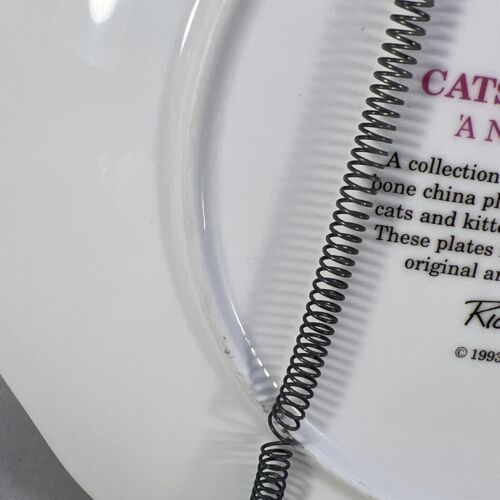Plato 'A New Discovery' 1993 Royal Albert Ltd. Richard Partis Gatos y Cabañas - Imagen 8 de 9