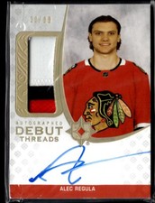 2020-21 Ultimate Collection Debut Threads Alec Regula Auto 32/99 #H1R2D