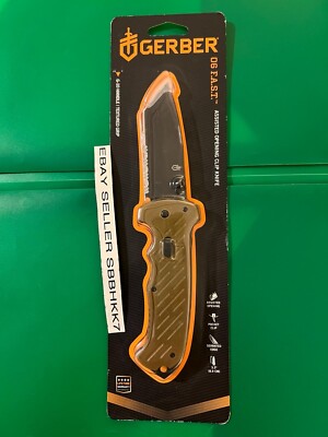 GERBER FAST 06 ASSIST OPEN TANTO BLADE FOLDING KNIFE w/ Pocket Clip 31-003125