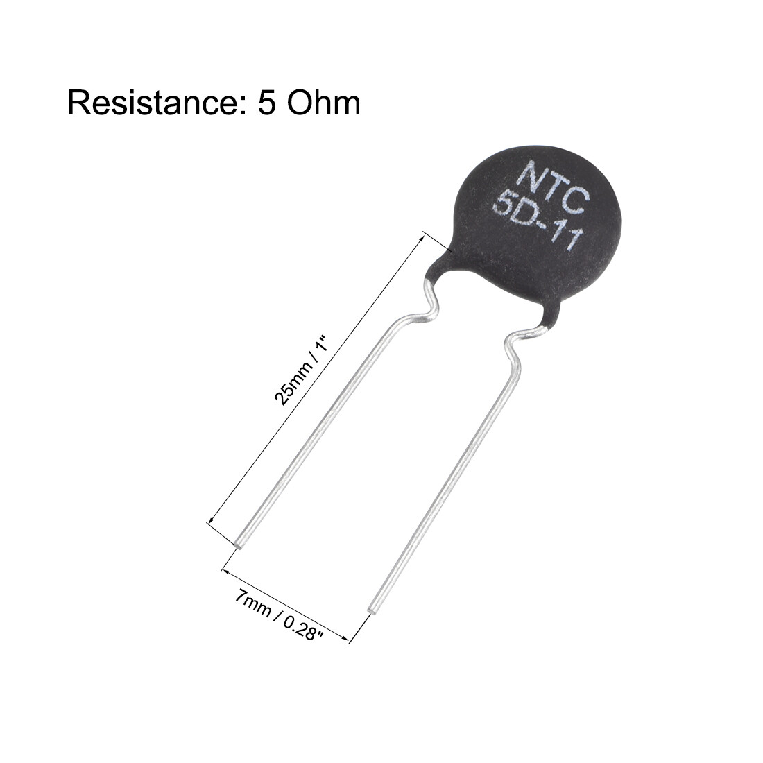 NTC Thermistor Resistors 5D-11 4A 5 Ohm Inrush Current Limiter 40Pcs