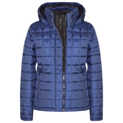 Kids Boys Jacket Designer Navy Foam Padded Puffa School Warm