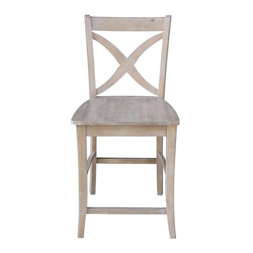 Cosmo Counter height Stool - 24" Seat Height , Washed Gray Taupe - Picture 6 of 9
