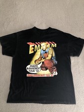 Vintage Eminem T Shirt Mens XL Anger Management Tour 2002 Graphic Rap Tee Black