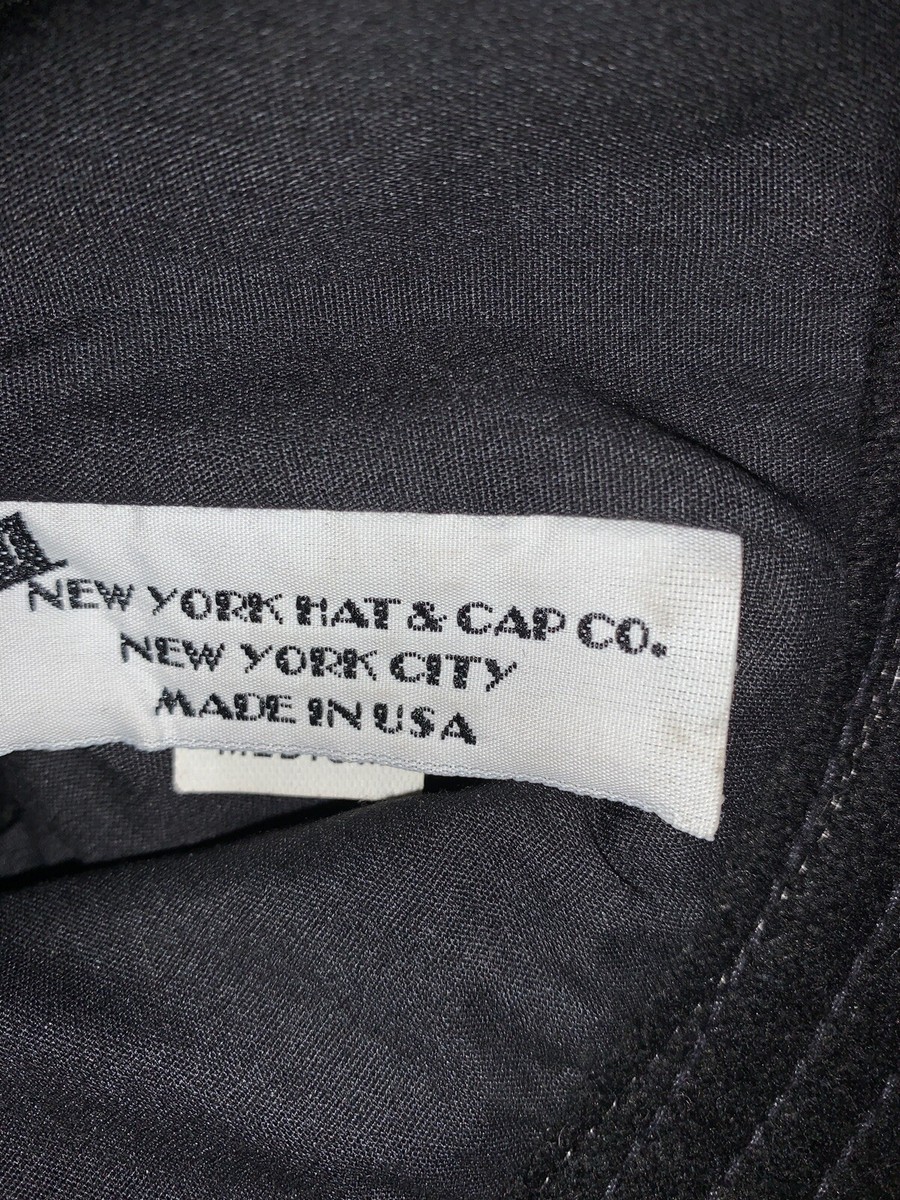 Vintage Black Bucket Hat Wool Winter Warm New York Hat  display picture 1