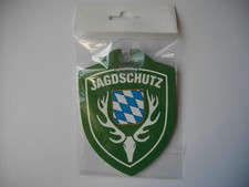 Jagdschutz Bayern-  Schild mit Wappen mit Saugnapf,f. Auto,KFZ,Scheibe 8,5x11cm