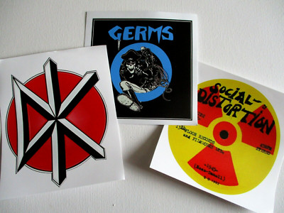 PUNK VINYL STICKER JOB LOT  Social Distortion The Germs Dead Kennedys