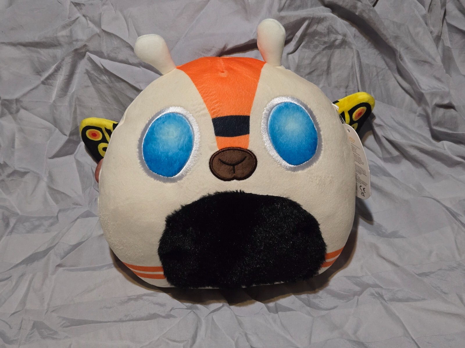 Squishmallows Godzilla Mothra 8 Inch Orange Plush Toy with Blue Eyes