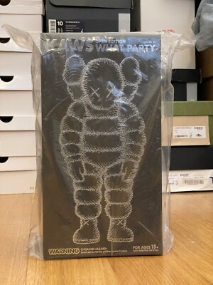 Kaws What Party Vinyl Figure Black Open Edition | eBay