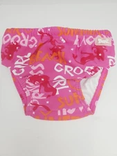 Baby BanZ UV Swim Diaper - Pink Graffiti Design, 3-6 Months NEW