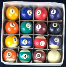 Mini Billiard/Pool Resin 1-1/2" 2oz Replacement Ball/Triangle Number in Stripe