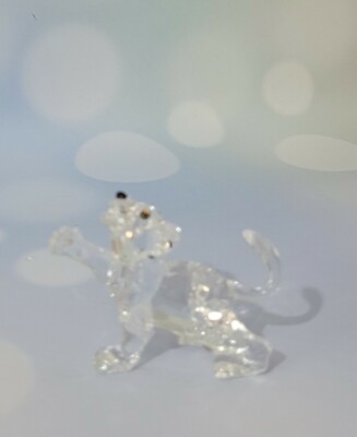 SELTEN nicht mehr erhältlicher Swarovski Kristall spielender Leopardenwürfel afrikanische Tierwelt.