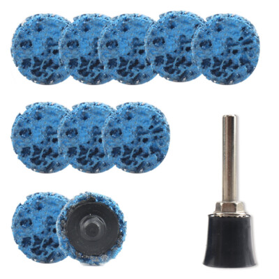 10pcs 1'' Roll Lock Strip Disc Paint Rust Removal Easy Cleaning Quick Change Disc