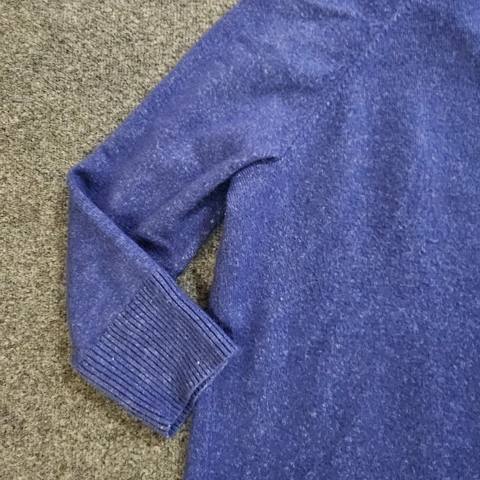 Talbots Sweater Top Womens 2X Blue Turtleneck Buttons 3/4 Sleeve Soft Casual - Image 4 of 4
