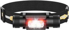 Rechargeable 1200 Lumens Bright LED Headlamp with Red Light for Camping Hiking