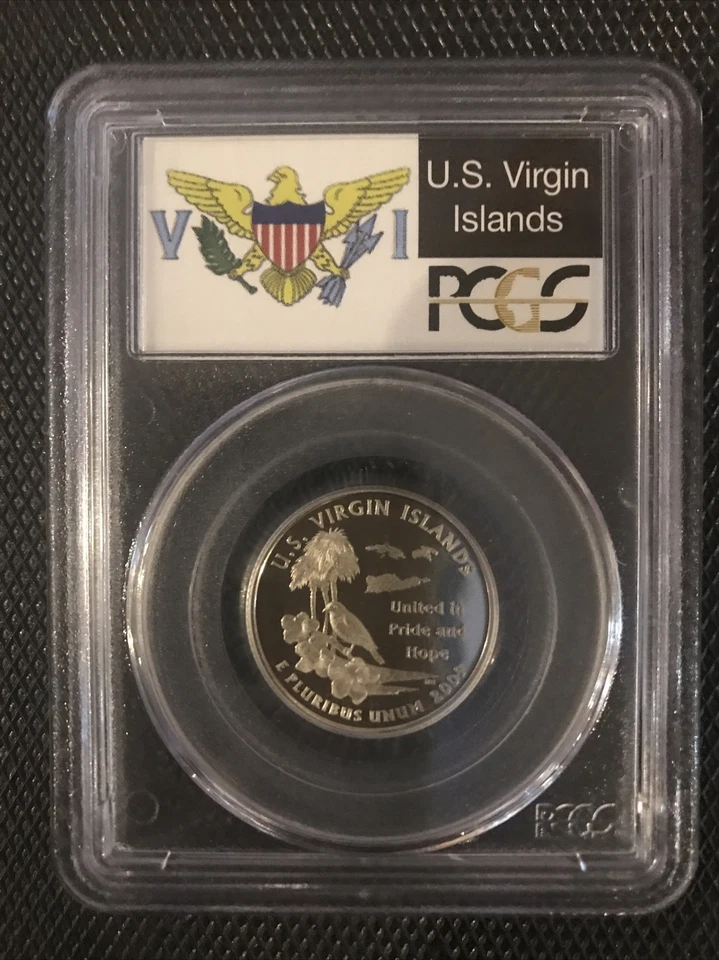 2009-S U.S Virgin Islands State Quarter PCGS PR69DCAM FLAG LABEL p1 NEAR Perfect - Image 2 of 2