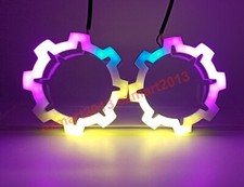 Flow chasing RGB halo ring Polygon Octagonal Gear Dream color dynamic Flash DRL