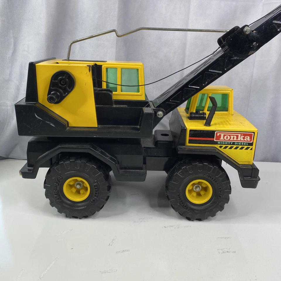 Grúa de celosía Tonka Mighty diésel con carcasa de almeja 1990 neumáticos XMB 975 Foto 2 de 4
