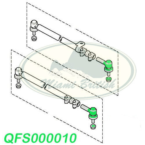 Land Rover Discovery 2 & Range Rover P38 Front Ball Joint Tie Rod End Set – Left & Right, QFS000010