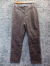 Talbots Corduroy Pants Women 10 Gray Curvy Straight Leg Mid Rise