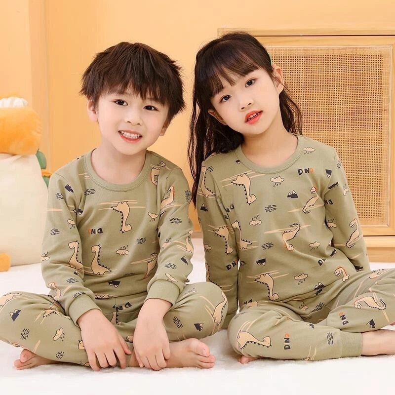 ropa de dormir para niños de algodón de manga larga para otoño e invierno eBay