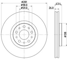 Disque de frein Fiat 132
