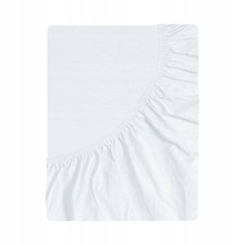 Jersey Bettlaken mit Gummizug 90x200cm Dicke Baumwolle Weiß