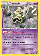 Dusknoir 63/149 Holo Rare Boundaries Crossed Pokemon Lightly Played
