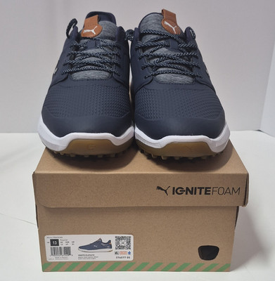 PUMA Ignite Elevate Men s Golf Shoes Spikeless Rubber Cleat Lace Up US 13
