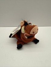 Disney Store - The Lion King - 8" Pumbaa - Mini Bean Bag Plush Brown  Black