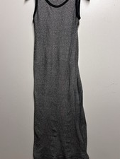 Vintage Gravel & Gold Women Gray  Knit Midi Dress Women’s Small Size 2