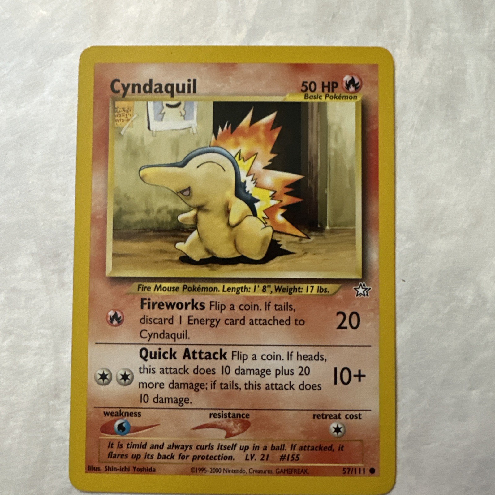 Cyndaquil 57/111 Basic common Pokemon card Non holo NM/Light