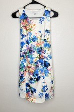 Lovers  Friends Midi Mini Floral White Dress Medium Wedding Spring Sleeveless R